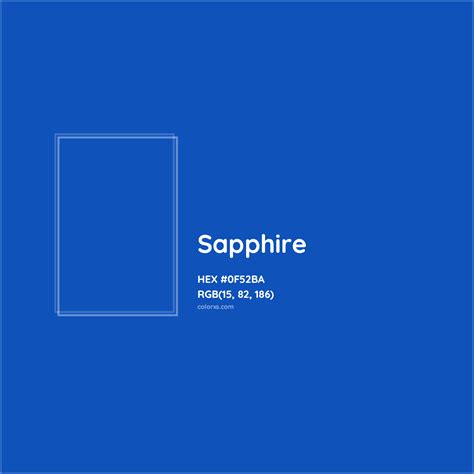 Sapphire Complementary or Opposite Color Name and Code (#0F52BA) - colorxs.com