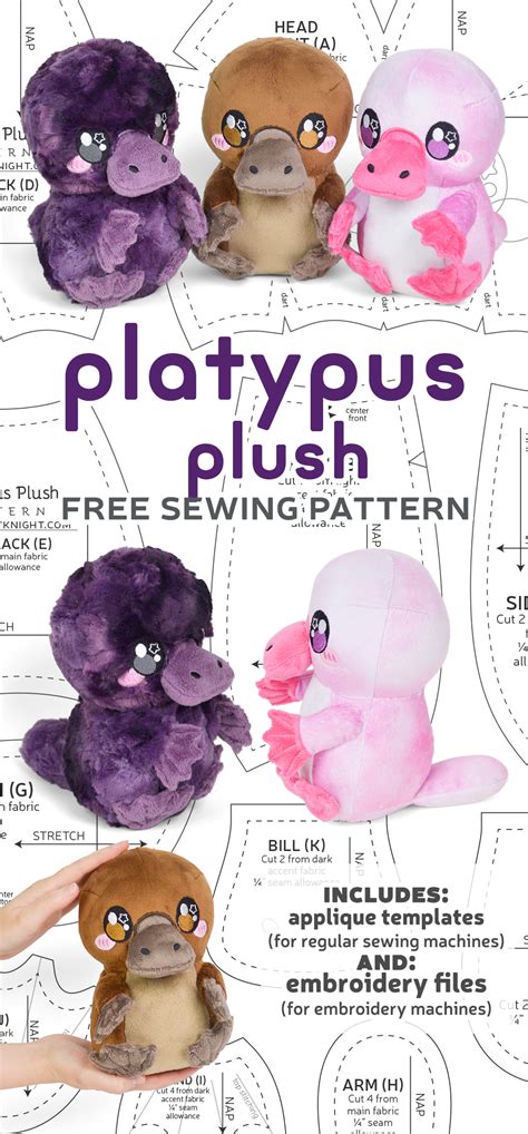 Platypus Plush Sewing Pattern – Sew Desu Ne?