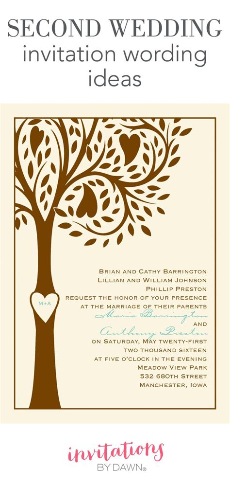 Second Wedding Invitation Wording | Second wedding invitations, Fun ...