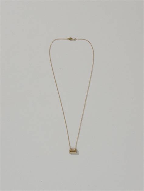 Gold Small Brick Necklace