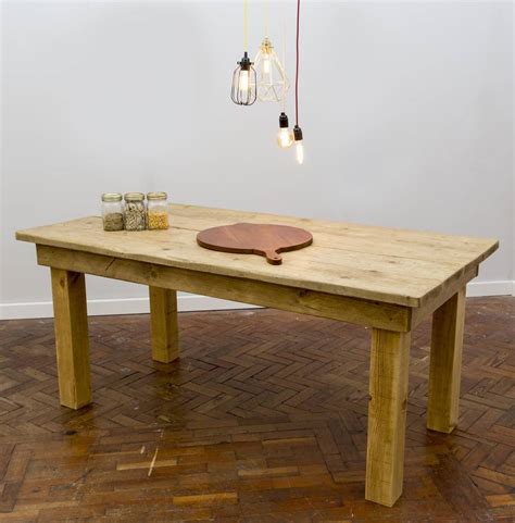 Reclaimed Scaffold Planks Wooden Table By Hand and Craft | notonthehighstreet.com