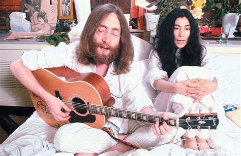 John Lennon And Yoko Ono Bed In