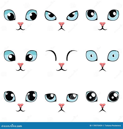 Ojos de gato stock de ilustración. Ilustración de humor - 178970459