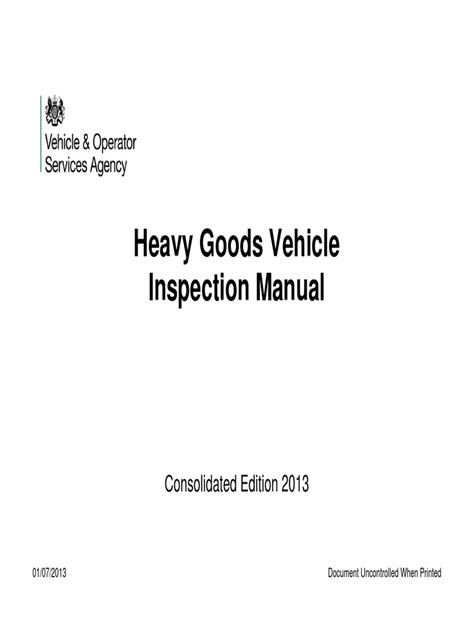 Heavy Goods Vehicle HGV Inspection Manual 2014 | PDF | Seat Belt | Airbag