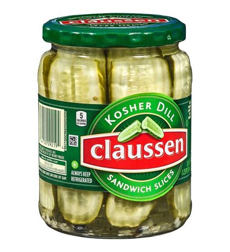 Claussen Kosher Dill Pickle Sandwich Slices, 20 fl oz Jar