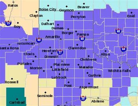 Winter Weather Advisory For South Plains, TX Panhandle