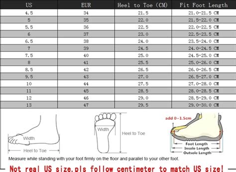 Size Chart For Yeezy Slides