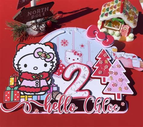 Hello Kitty caketopper Christmas inspired.🎄🎅🎂 | Hello kitty collection, Hello kitty, Christmas