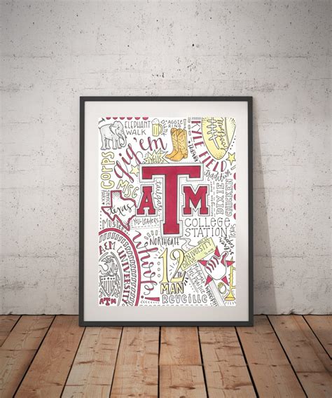 Texas A&M: Gig 'Em | Etsy Gig Em Aggies, Texas Aggies, Painting Collage, Wall Collage, Paintings ...