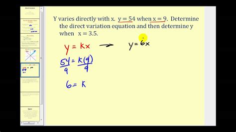 Direct Variation - YouTube