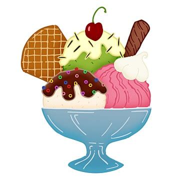 Empty Ice Cream Sundae Bowl Clipart