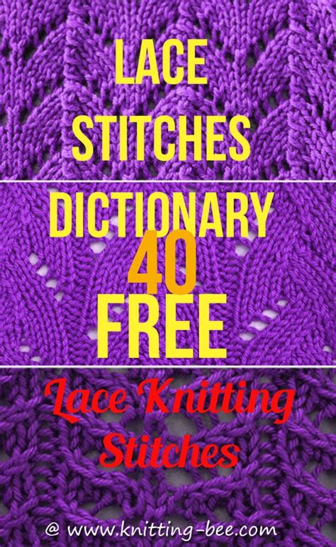 Lace Stitches Dictionary - Knitting Bee