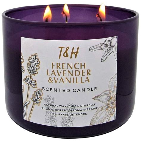 French Lavender & Vanilla Candle Aromatherapy Relaxation Handmade Pure ...