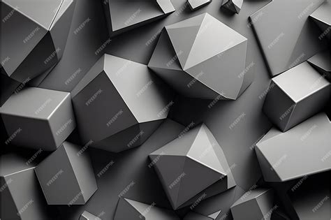 Premium Photo | Grey geometrical shapes background