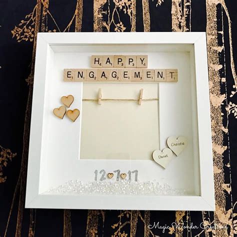 Engagement Frame, Engagement Gift, Personalised Engagement Gift Frame, Gifts for Engagements ...