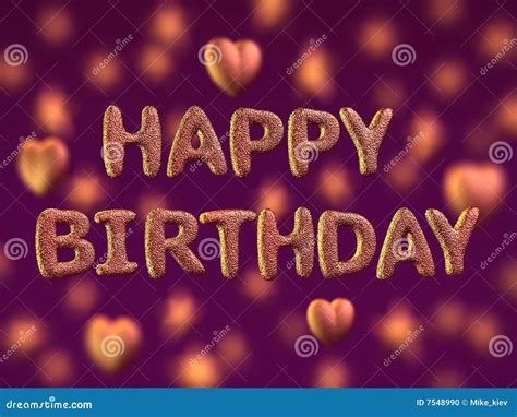 Happy Birthday, Glitter Letters Stock Photo - Image: 7548990