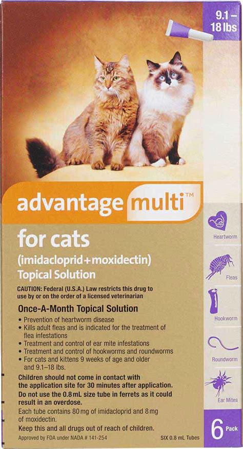 Advantage Multi for Cats Heartworm Prevention and Flea Treatment Bayer - Safe.Pharmacy|Heartworm Pre