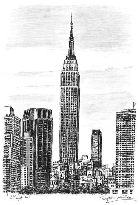 Buy Prints of Empire State Building, NY Drawing