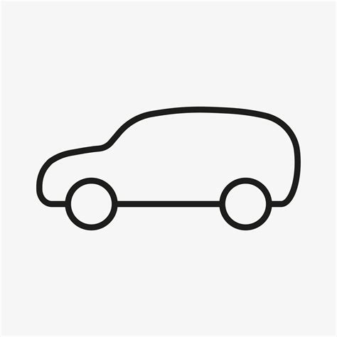 SUV vector outline icon. Offroad car line pictogram. 5565362 Vector Art at Vecteezy