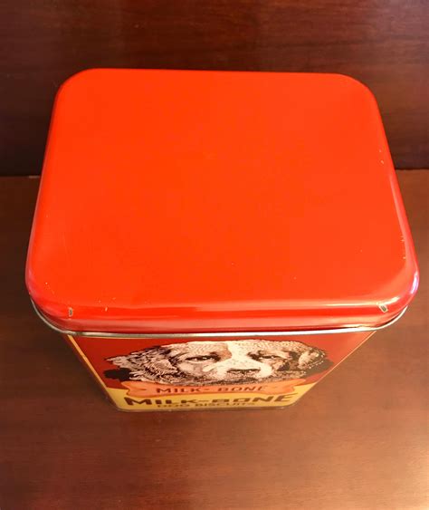 Vintage Milkbone Tin, Dog Biscuit Tin, Milk-Bone Tin, Dog Treat Storage Container, Gift for Dog ...