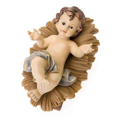 Resin Baby Jesus statue with cradle | online sales on HOLYART.com