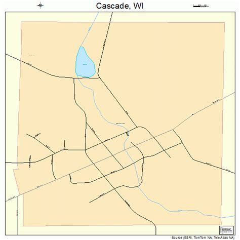 Cascade Wisconsin Street Map 5512825