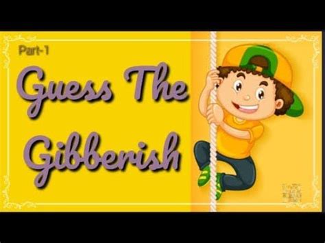 Guess ||gibberish||word games|| - YouTube | Gibberish words game ...