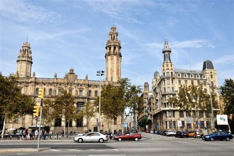 City Center of Barcelona editorial stock photo. Image of tree - 29316648