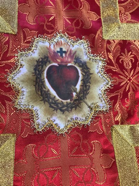 Catholic Latin Mass Vestment Set Sacred Heart Latin Mass | Etsy