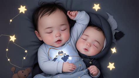 Premium AI Image | Two cute babies sleeping together