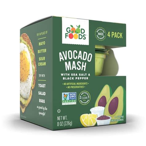 Avocado Mash - 4 Pack | Avocado Spread | Good Foods