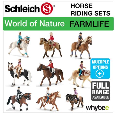 SCHLEICH WORLD OF NATURE FARM LIFE HORSE RIDING SETS HORSE TOYS & FIGURES SETS | eBay