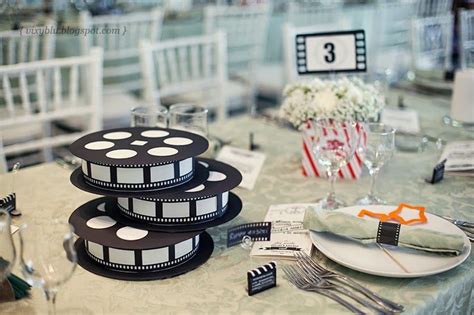 perfect decor for a movie enthusiast's wedding | Tema casamento cinema ...