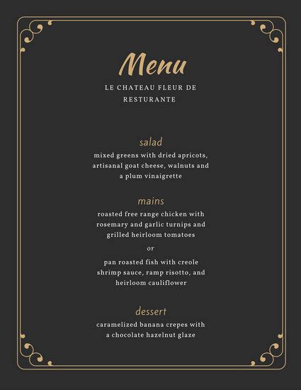 Fancy Menu Templates - Canva