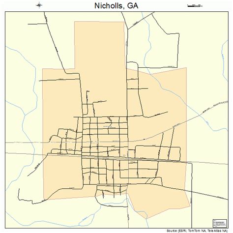 Nicholls Georgia Street Map 1355440