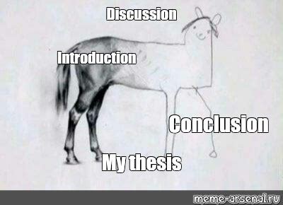 Сomics meme: "Discussion Introduction Conclusion My thesis" - Comics - Meme-arsenal.com