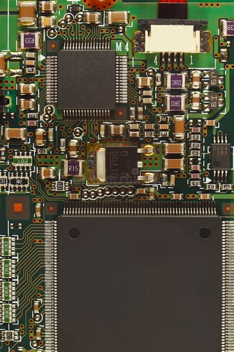 Electronic Circuit Board with Components from Digital Device Close Up ...