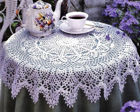 Round Crochet Tablecloth Patterns Booklet by StitchySpot on Etsy