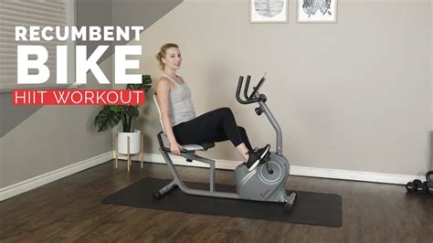 Recumbent Bike HIIT Workout - YouTube