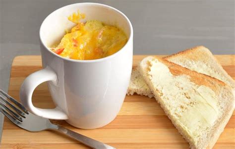 A microwave omelette in a mug is a quick and easy meal you can make in 5 minutes at home or at ...