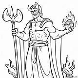 Hades Holding A Pitchfork Coloring Page  Pagescom sketch template