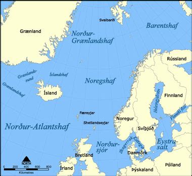 Vísindavefurinn: Hvaða höf liggja að Norðurlöndum?