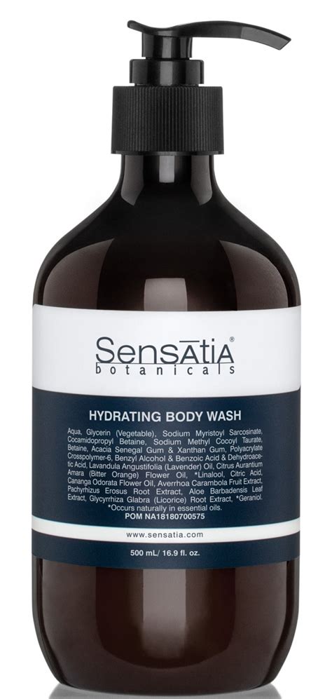 sensatia botanicals Hydrating Body Wash ingredients (Explained)