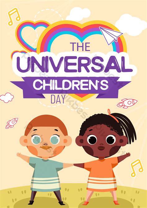 The Universal Children S Day Contracted Posters | PSD Free Download ...