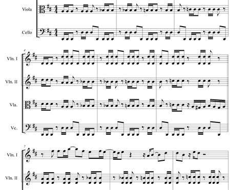 Kashmir Sheet music - Led Zeppelin - for String Quartet - Violin ...