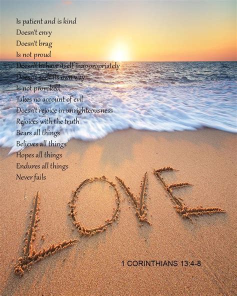 1 Corinthians 13:4-8 Love Is Patient - Free Bible Verse Art Downloads | 不義, 聖書, 真理