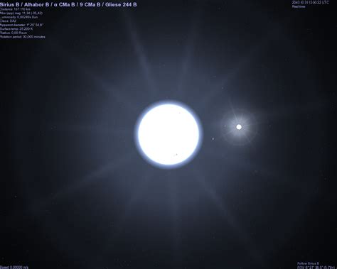 Science Visualized • Sirius A and B Double Star System in Canis Major...