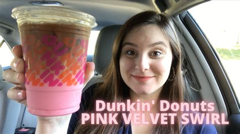 Dunkin' Donuts Pink Velvet Swirl Iced Macchiato is Back for 2021! - YouTube