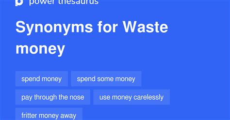 Waste Money synonyms - 352 Words and Phrases for Waste Money