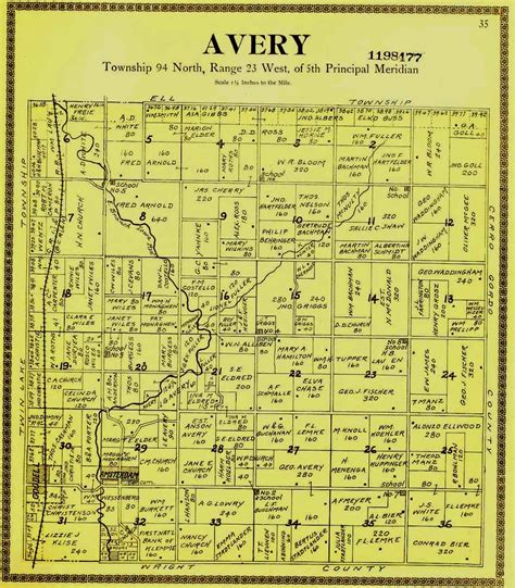 1896/1930 Avery Twp Map